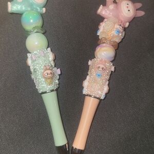 Set Of Two Hand Crafted Beaded Pens. La BuBu